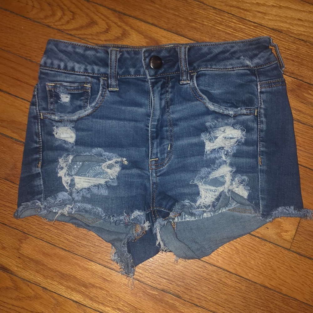 AE STRETCHY DETAILED POCKET DENIM SHORT